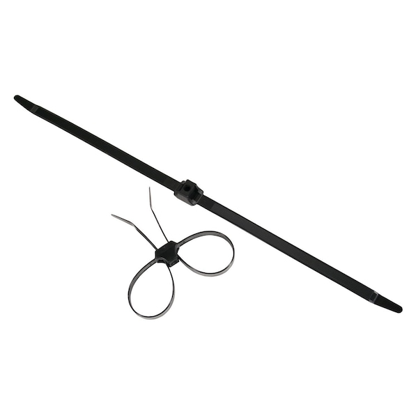 Phillips Cable Tie, 19 in L, Black, ABS, 150 lb Strength 8-45194 - main